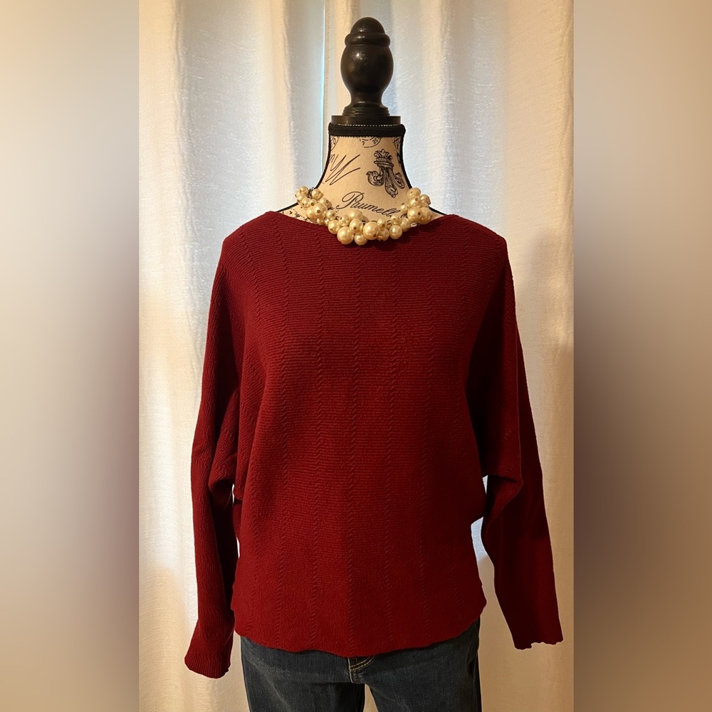 Elegant Wine Colored Sweater
